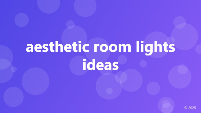 aesthetic room lights ideas