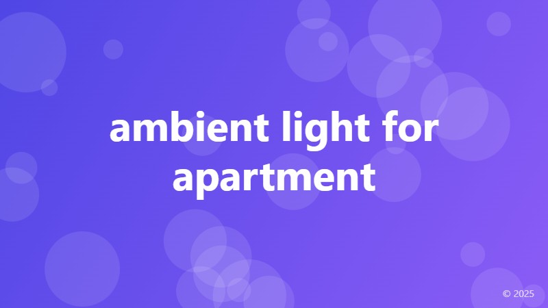 ambient light for apartment