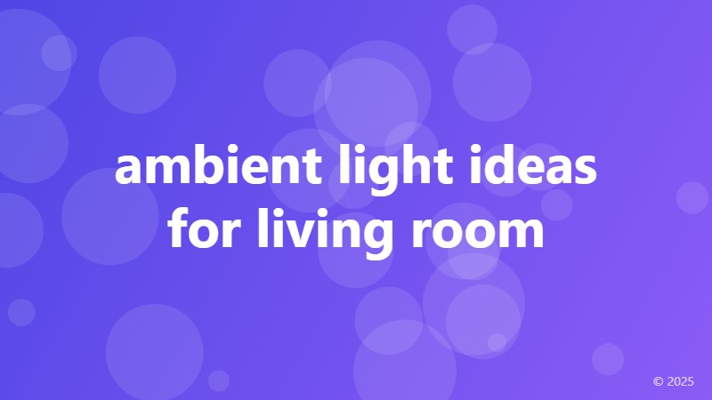 ambient light ideas for living room
