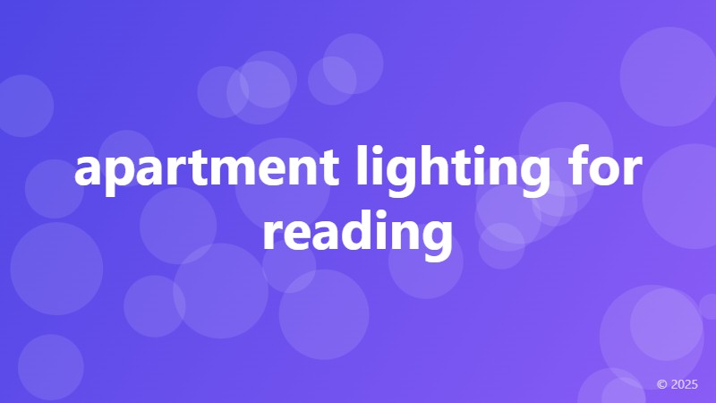 apartment lighting for reading