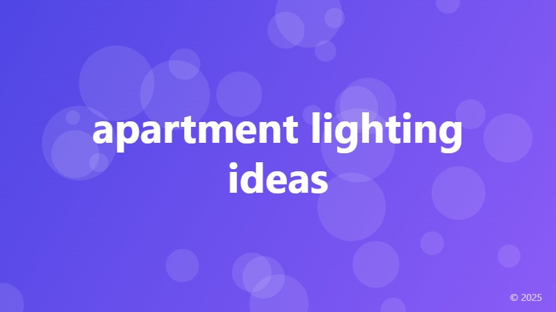 apartment lighting ideas