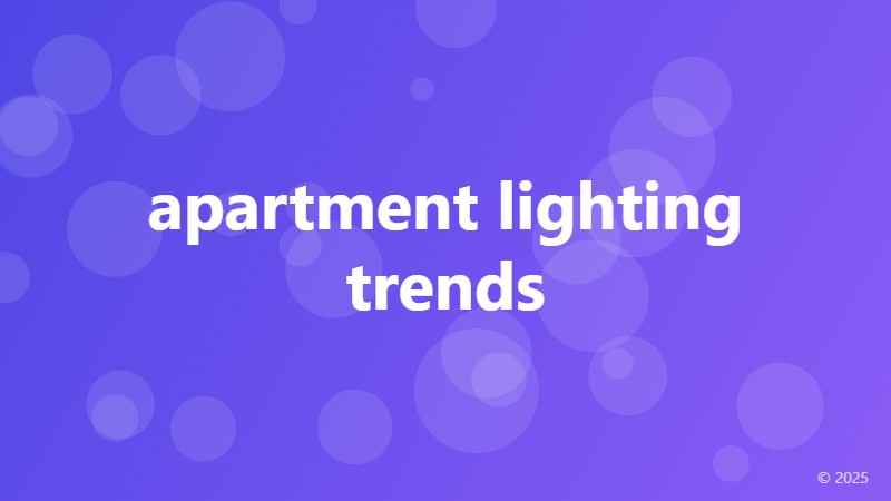 apartment lighting trends
