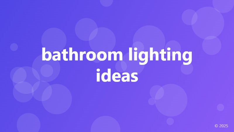 bathroom lighting ideas