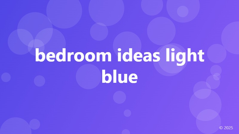 bedroom ideas light blue