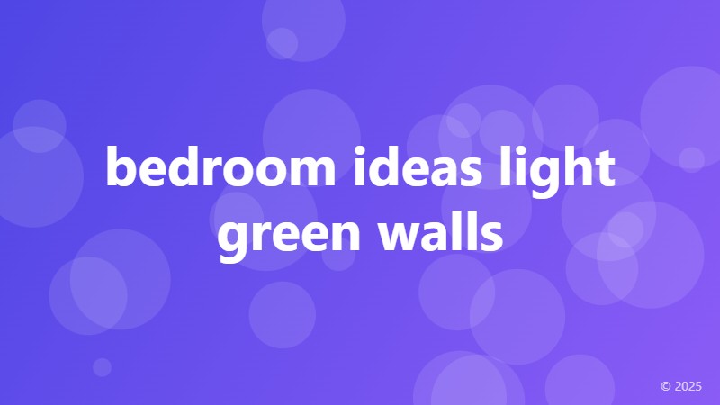 bedroom ideas light green walls