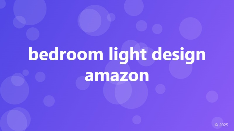 bedroom light design amazon