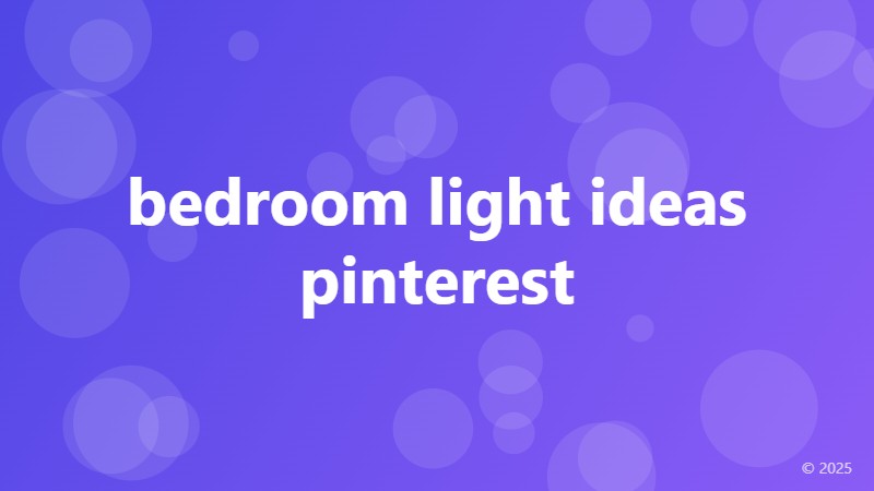 bedroom light ideas pinterest
