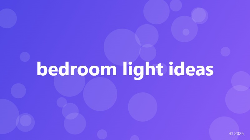 bedroom light ideas