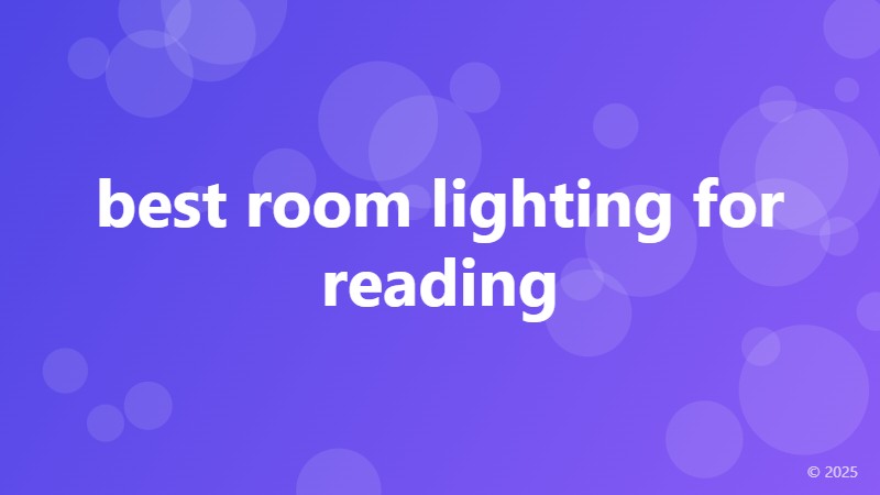 best room lighting for reading