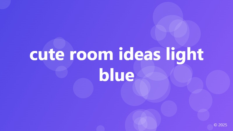 cute room ideas light blue