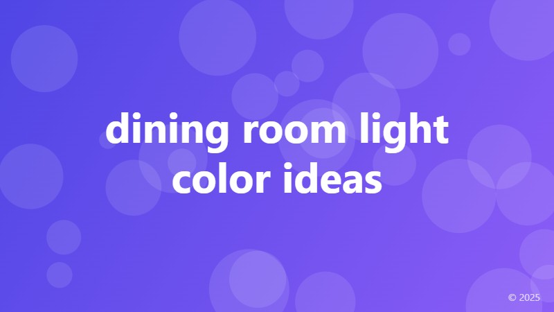 dining room light color ideas