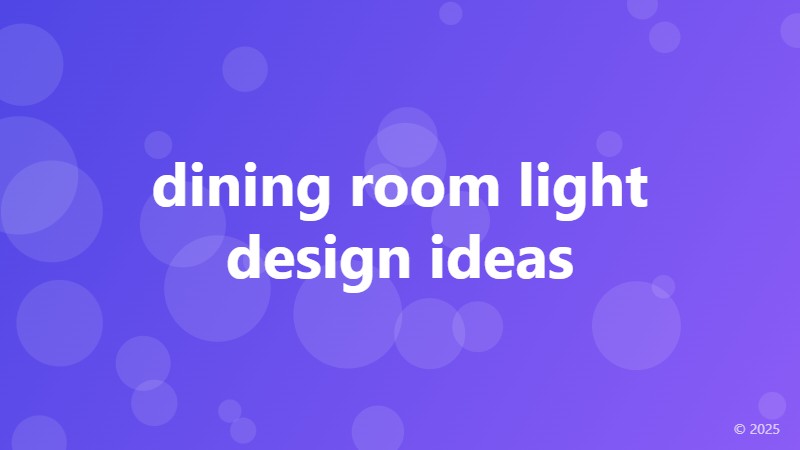 dining room light design ideas