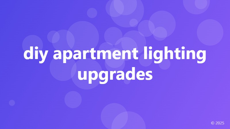 diy apartment lighting upgrades