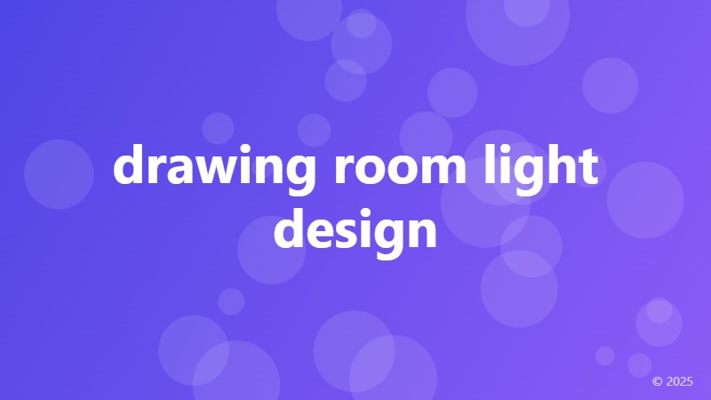 drawing room light design