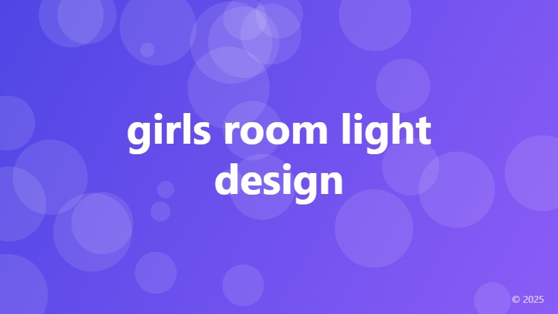 girls room light design