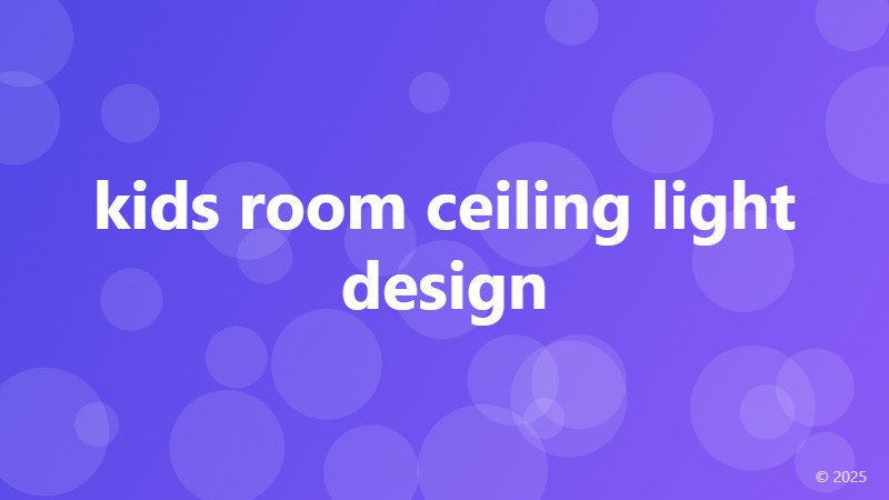 kids room ceiling light design