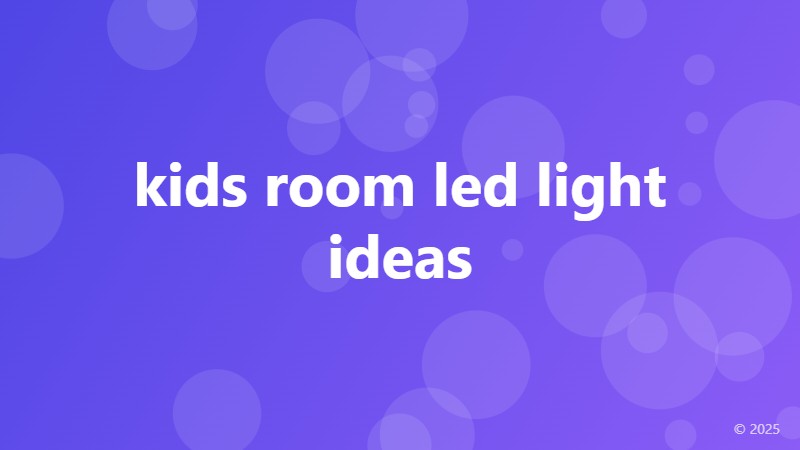 kids room led light ideas