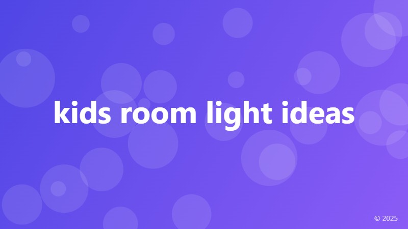 kids room light ideas