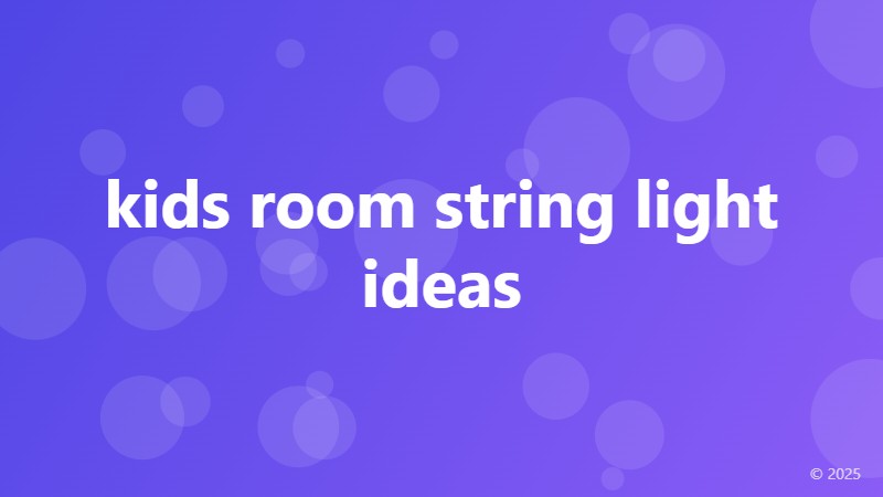 kids room string light ideas
