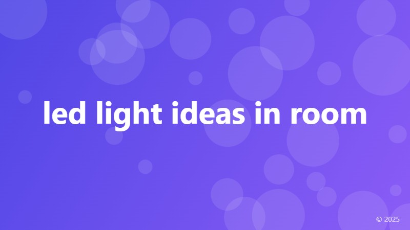 led light ideas in room
