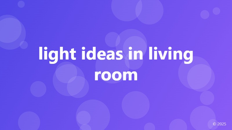 light ideas in living room