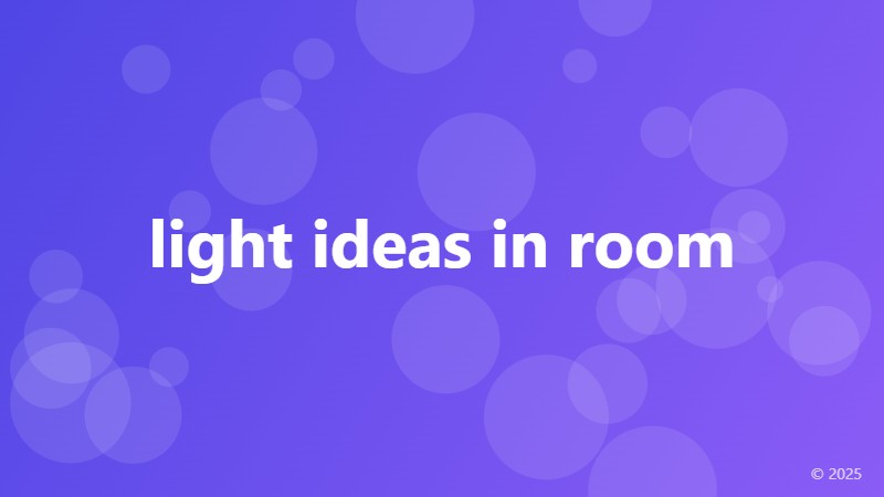 light ideas in room