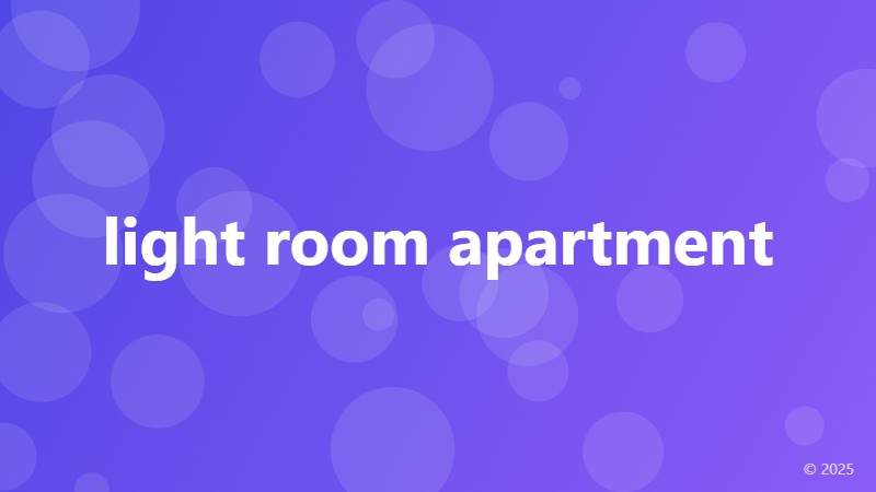 light room apartment