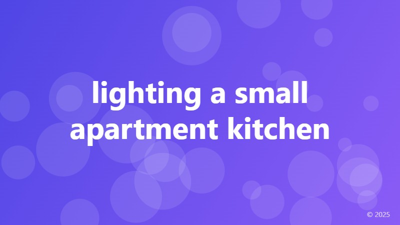 lighting a small apartment kitchen