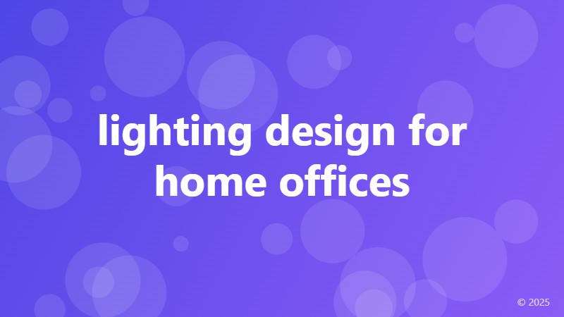 lighting design for home offices