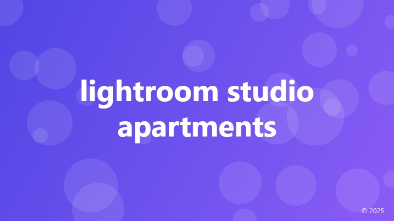 lightroom studio apartments