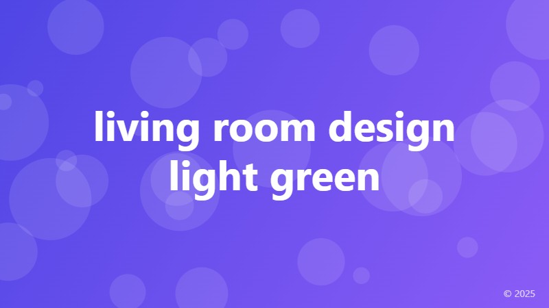 living room design light green