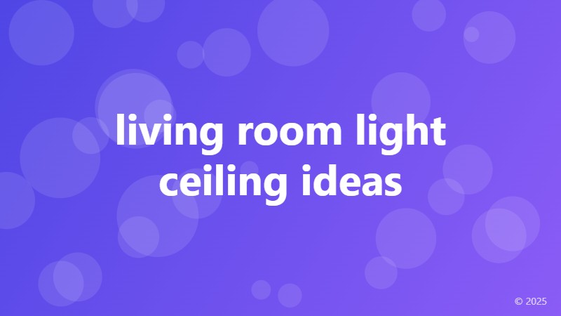 living room light ceiling ideas