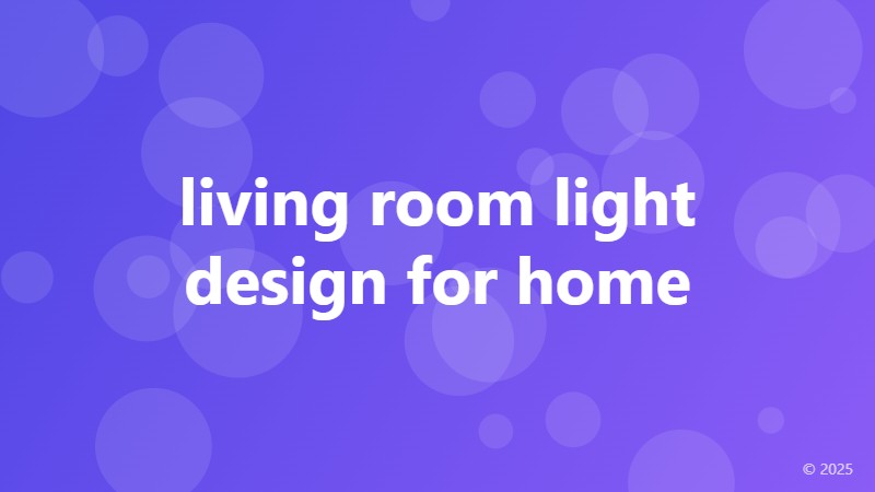 living room light design for home
