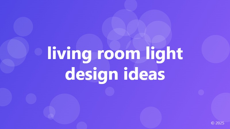 living room light design ideas