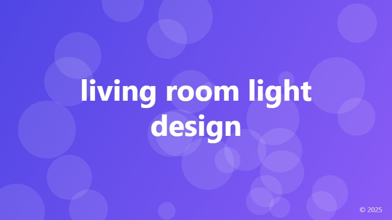 living room light design