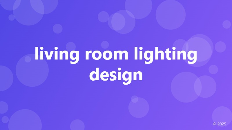 living room lighting design