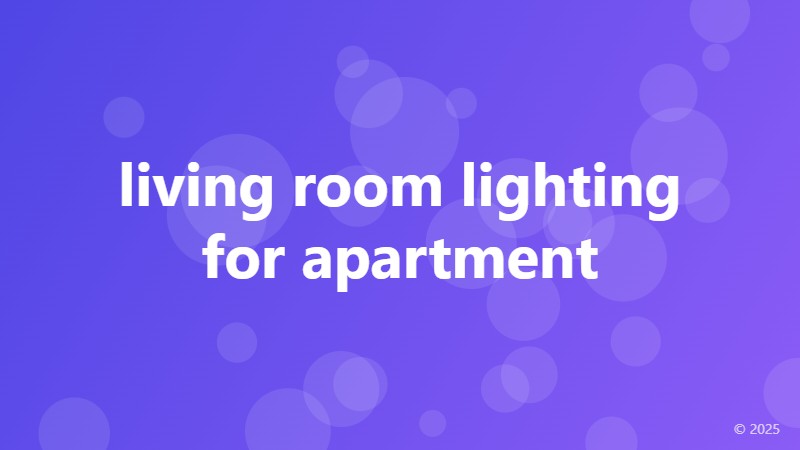 living room lighting for apartment