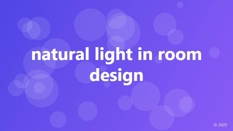 natural light in room design