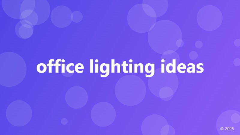 office lighting ideas
