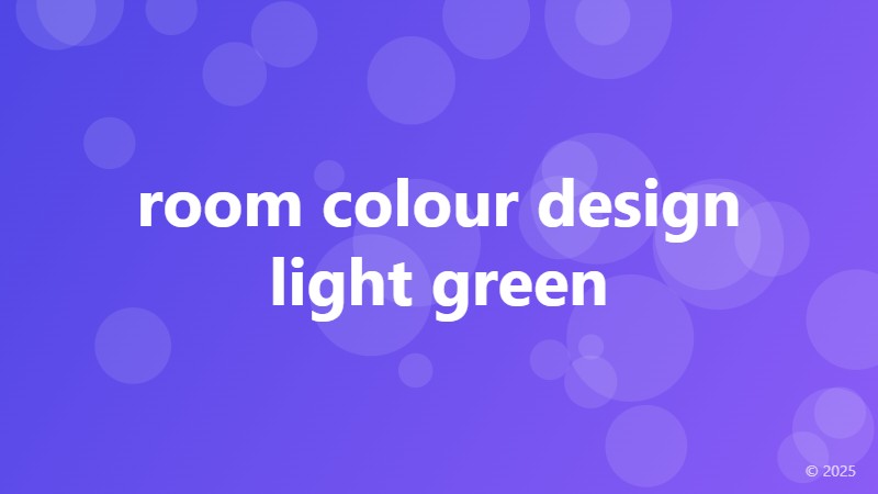 room colour design light green