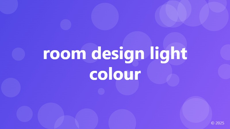 room design light colour