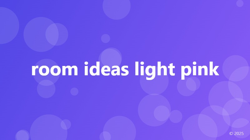 room ideas light pink