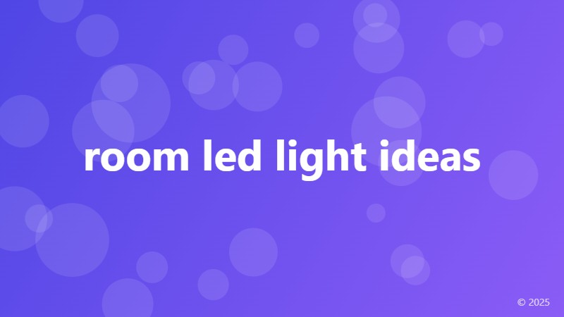 room led light ideas