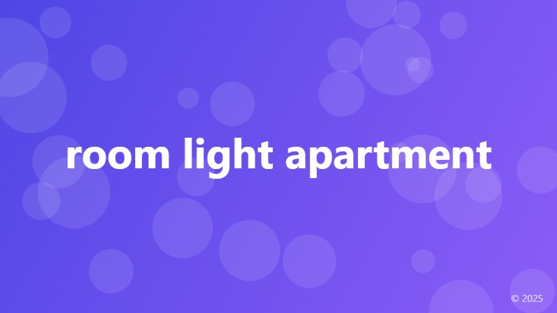 room light apartment