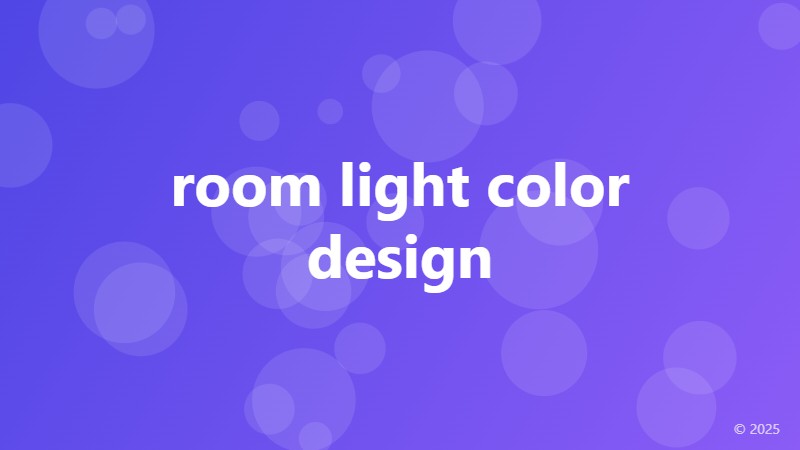 room light color design