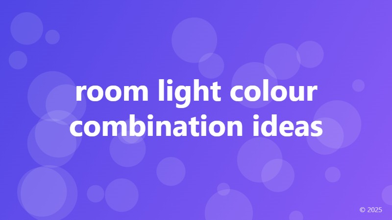 room light colour combination ideas