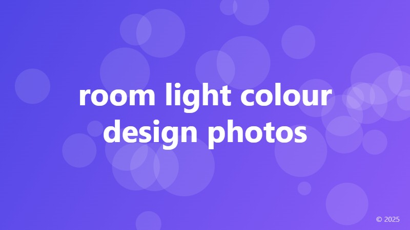 room light colour design photos