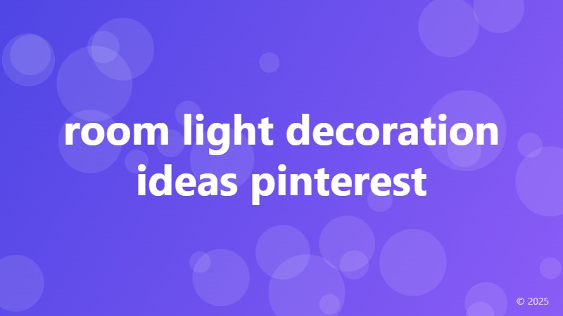 room light decoration ideas pinterest