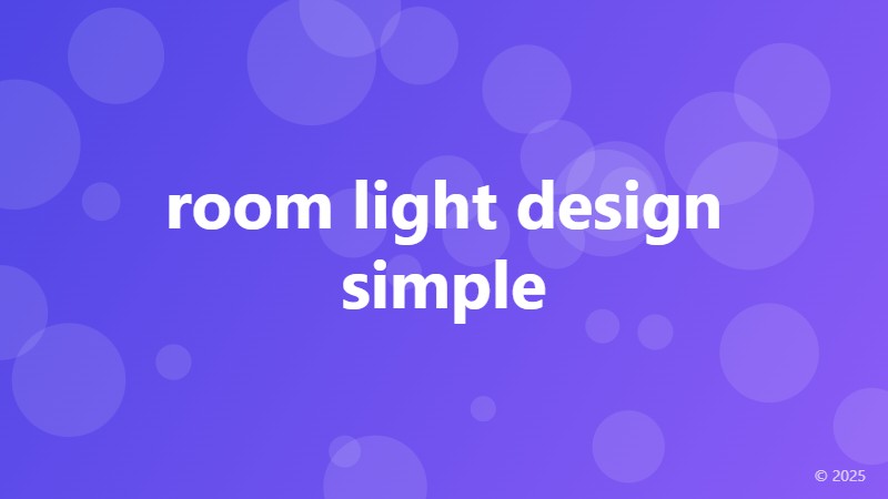 room light design simple