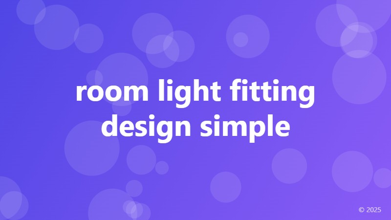 room light fitting design simple